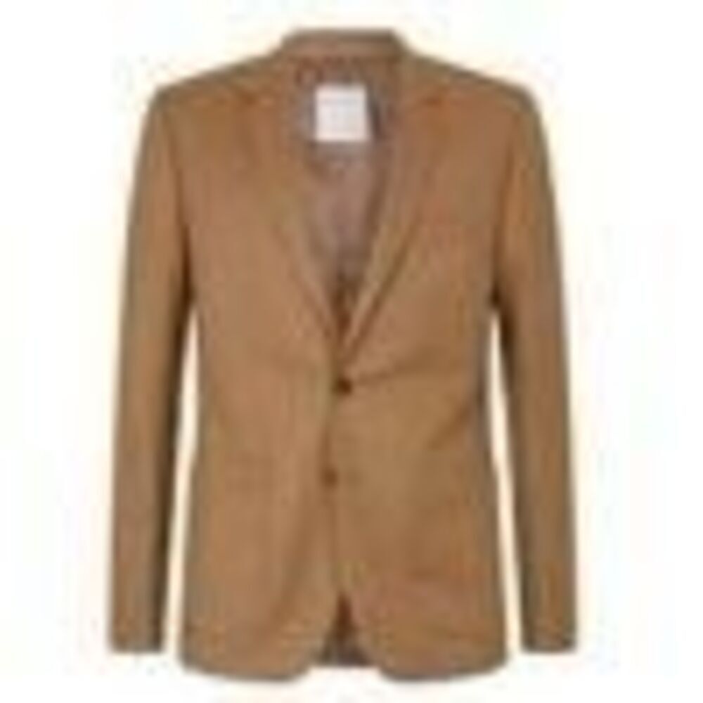 Sandro Men's Notch Flannel  Suit Jacket in Camel, 54EU NEW NWT